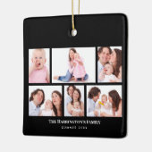 6 Secties Aangepaste foto Elegant Black Lijsten Keramisch Ornament (Links)