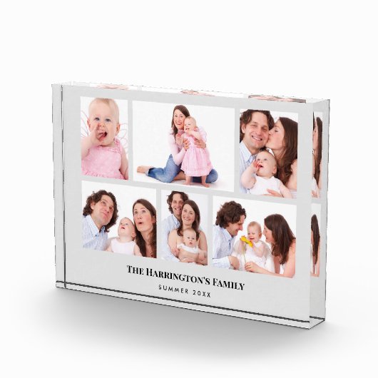 6 Secties Aangepaste foto-minimalistisch grijze Li Fotoblokken (Rechts)