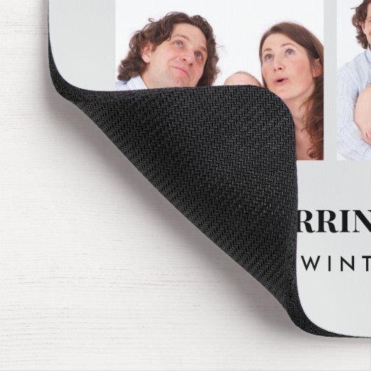 6 Secties Aangepaste foto-minimalistisch grijze Li Muismat (Hoek)