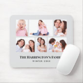 6 Secties Aangepaste foto-minimalistisch grijze Li Muismat (Met muis)