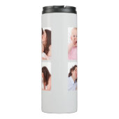 6 Secties Aangepaste foto-minimalistisch grijze Li Thermosbeker (Achterkant)