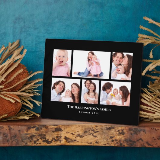 6 Secties Aangepaste foto-minimalistische zwarte L Fotoplaat (Zijkant)