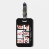 6 Secties Aangepaste foto zwarte Lijsten Bagagelabel (Achterkant verticaal)