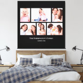 6 Secties Aangepaste foto zwarte Lijsten Canvas Afdruk (Insitu (Slaapkamer))