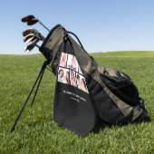 6 Secties Aangepaste foto zwarte Lijsten Golfhanddoek (Groen)