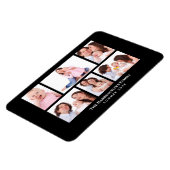 6 Secties Aangepaste foto zwarte Lijsten Magneet (Linkerzijde)