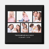 6 Secties Aangepaste foto zwarte Lijsten Magneet (Voorkant)