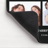 6 Secties Aangepaste foto zwarte Lijsten Muismat (Hoek)