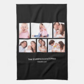 6 Secties Aangepaste foto zwarte Lijsten Theedoek (Verticaal)