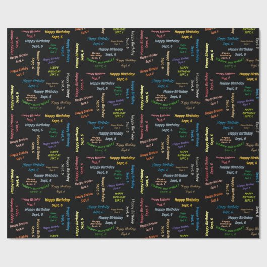 6 september, cadeaupapier voor thuisdag (Vlak)