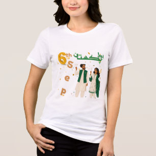 6 september verdedigingsdag Pakistan Koppel Vierin Tri-Blend Shirt