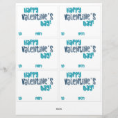 6 Shark Kinder Classroom Valentijnsdagen Kaarten Briefhoofd (Achterkant)