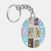 6 Six Collage Cute Baby Family Love Granny Sleutelhanger (Voorkant Links)