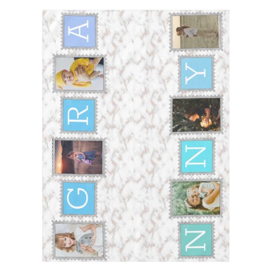 6 Six Collage Cute Baby Family Love Granny Tafelkleed (Voorkant)