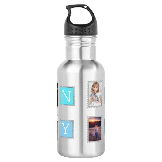 6 Six Collage Cute Baby Family Love Granny Waterfles (Achterkant)