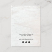 6 Slangen, drie Oorspronkelijke, witte ruitweergav Visitekaartje (Achterkant)