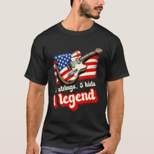6 Snaarinstrumenten 5 Kinderen 1 Legende Vlag van T-shirt