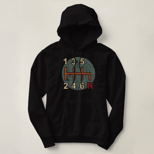 6 Snelheid handmatige verzending Verschuifpatroon Hoodie (Design voorkant)