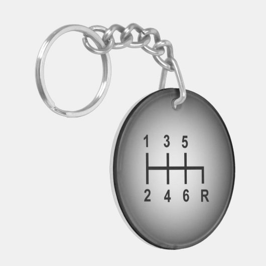 6 Speed Shift knop sleutelhanger (Voorkant Links)