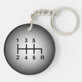 6 Speed Shift knop sleutelhanger (Achterkant)