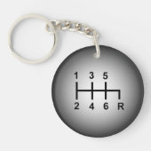 6 Speed Shift knop sleutelhanger (Voorkant)