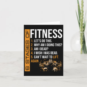 6 stadia van fitness gewichtheffen oefening fitnes kaart