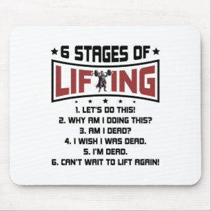 6 Stadia van Gewichtheffen Bodybuilding Gym Fitne Muismat