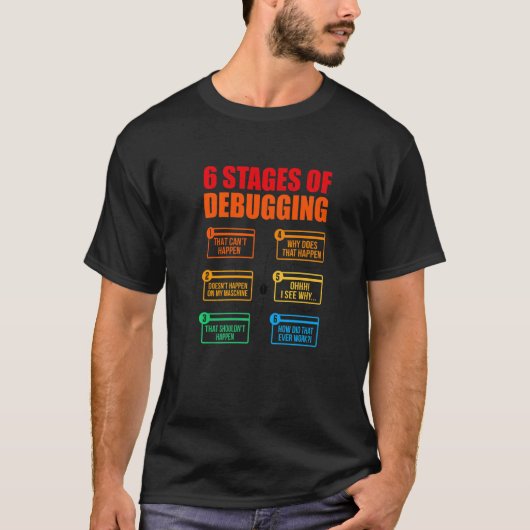 6 stadia van het zuiveren van de software van de p t-shirt (Voorkant)