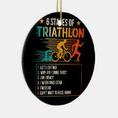 6 stadia van triatlon atleten hardlopen keramisch ornament (Rechts)
