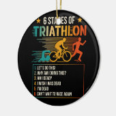 6 stadia van triatlon atleten hardlopen keramisch ornament (Links)