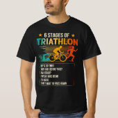 6 stadia van triatlon atleten hardlopen t-shirt (Voorkant)