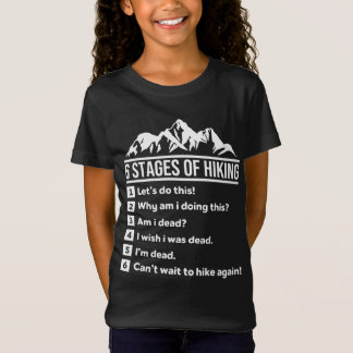 6 stadia van wandelen t-shirt
