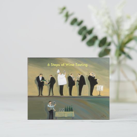 6 Stapels wijnbereiding Briefkaart (Staand voorkant)