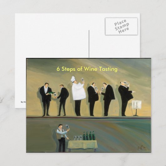 6 Stapels wijnbereiding Briefkaart (Voorkant / Achterkant)