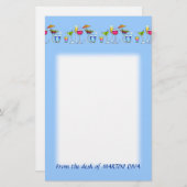 6 STATIONERIJ VAN COCKTAILGLAS BRIEFPAPIER (Voorkant / Achterkant)