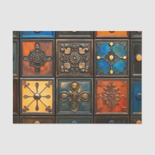 6  Stijl Gemengde Tegels AA5 Decoupage Tissuepapier (Voorkant)