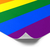 6-Stripe LGBT Gay Pride Rainbow Flag Poster (Hoek)