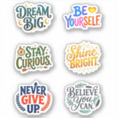 +6 (Studenten & Kinderen) Aanmoediging & Motivatie Sticker (Voorkant)