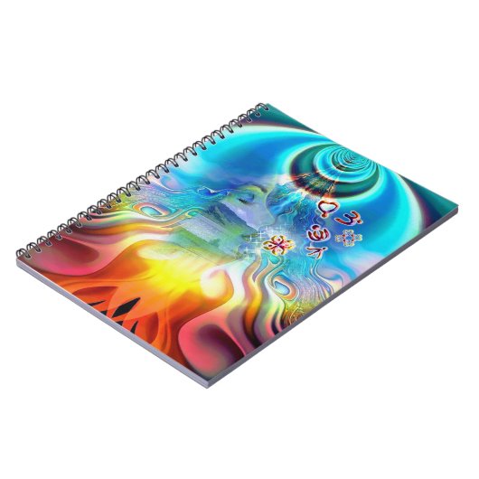 6 Taal van de Light Base Chakra-symbolen Notitieboek (Linkerzijde)