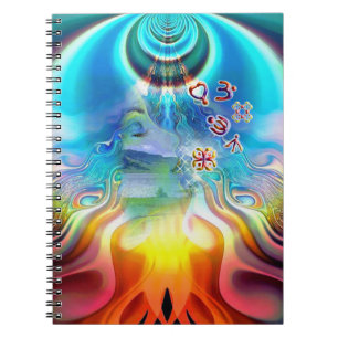 6 Taal van de Light Base Chakra-symbolen Notitieboek