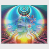 6 Taal van Licht Basis Chakra Symbolen Cadeaupapier (Vlak)