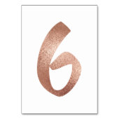 6 Tabel Aantal White Metallic roze roze roze rozen Kaart (Achterkant)