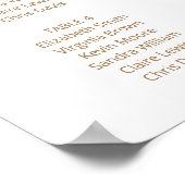 6 Tabel Baby shower Zitting Grafiek Afdrukbaar Poster (Hoek)