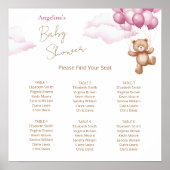 6 Tabel Baby shower Zitting Grafiek Afdrukbaar Poster (Voorkant)