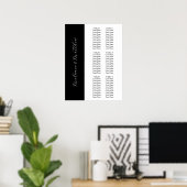 6 Tabel | Eenvoudige weduwenkaart Poster (Thuiskantoor)