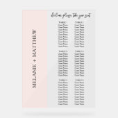 6 Tabel | Elegant modern bruiloft Acryl Bord (Voorkant)