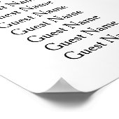 6 Tabel | Elegant modern bruiloft Poster (Hoek)