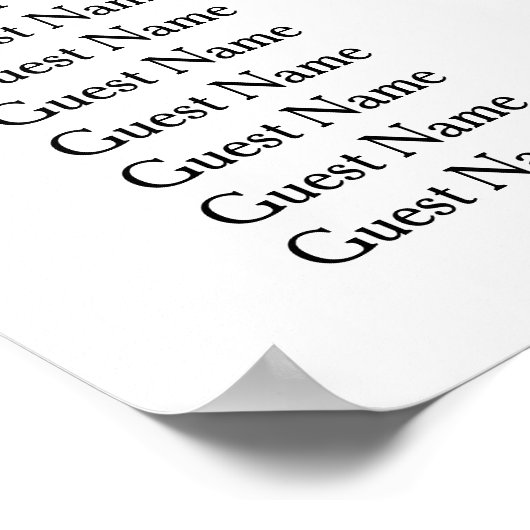 6 Tabel | Elegant modern bruiloft Poster (Hoek)