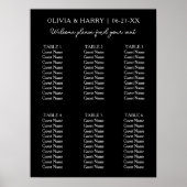 6 Tabel | Elegant modern bruiloft Poster (Voorkant)
