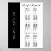 6 Tabel | Elegant modern bruiloft Poster (Voorkant)